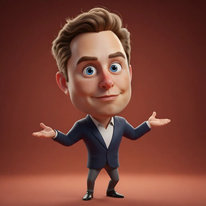 Turn celebrity into fun 3D cartoon portrait - AI generated image