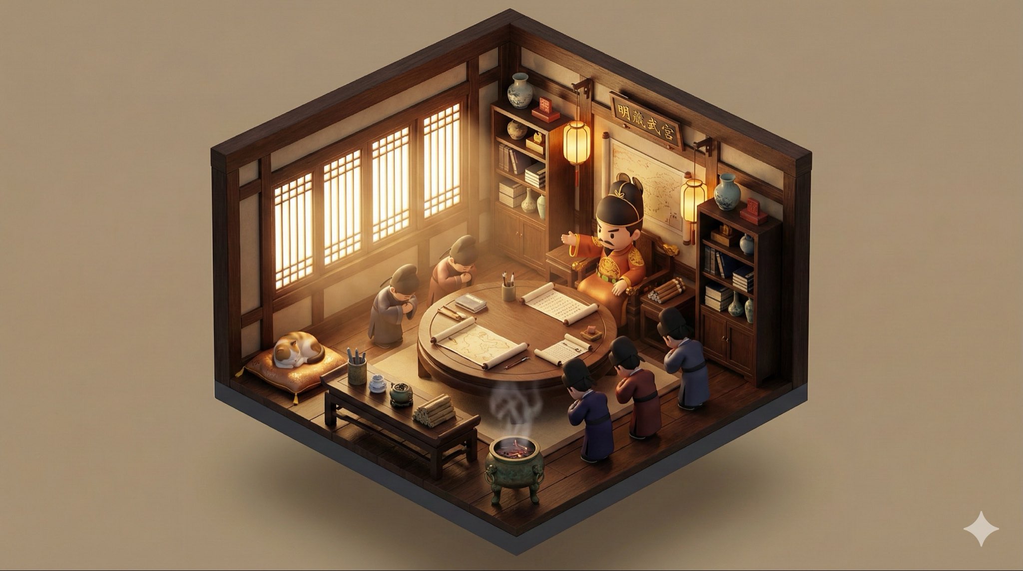 Detailed and Narrative Isometric Diorama - AI generated image