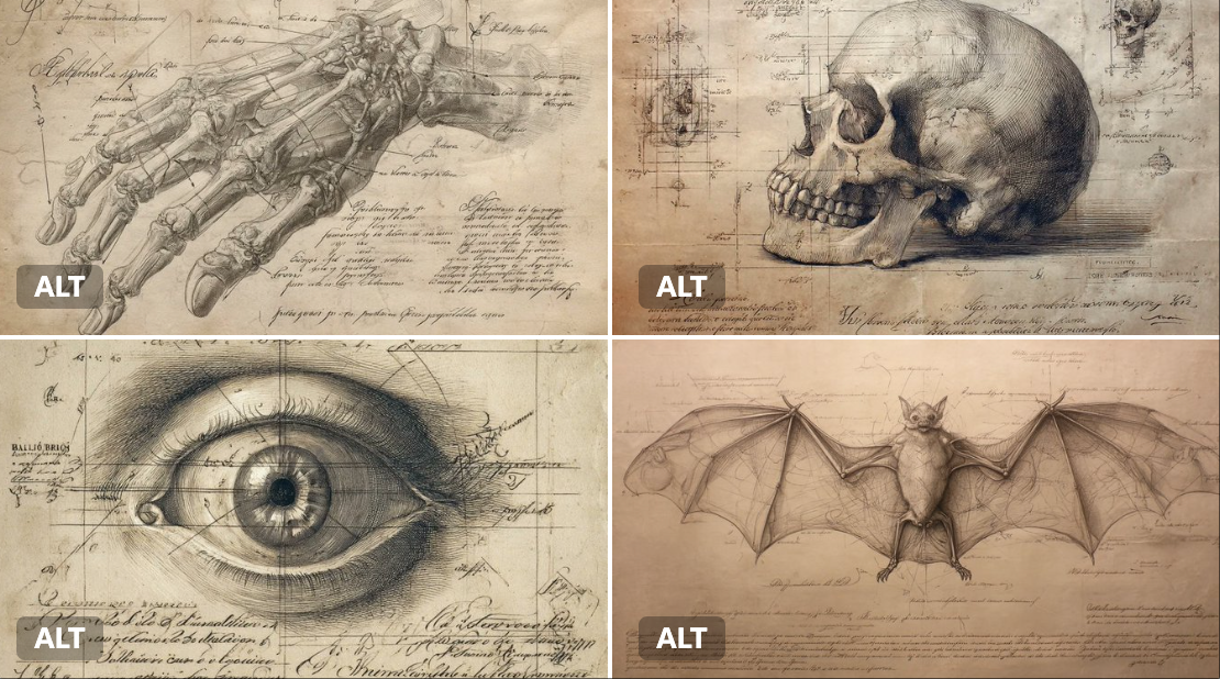 Renaissance Anatomical Study - AI generated image