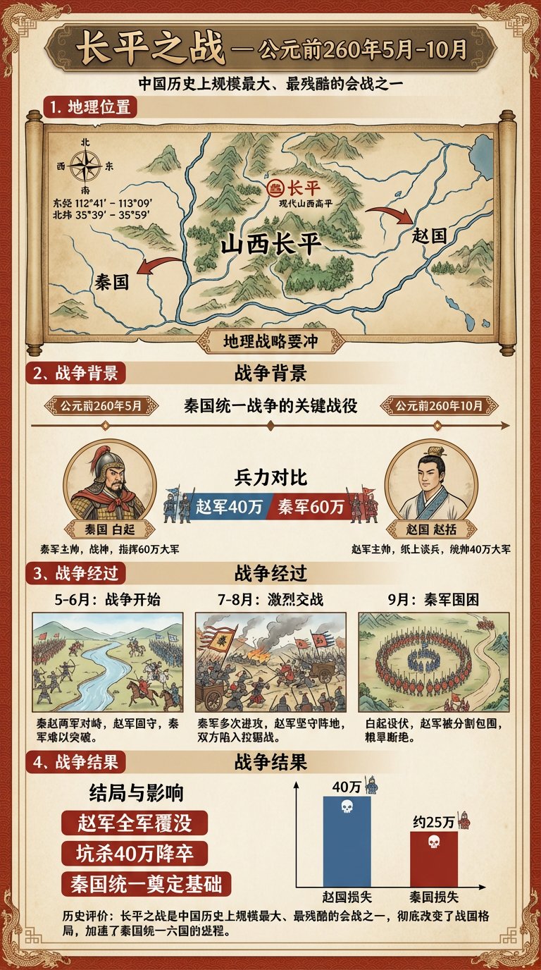 Battle of Changping Infographic - AI generated image
