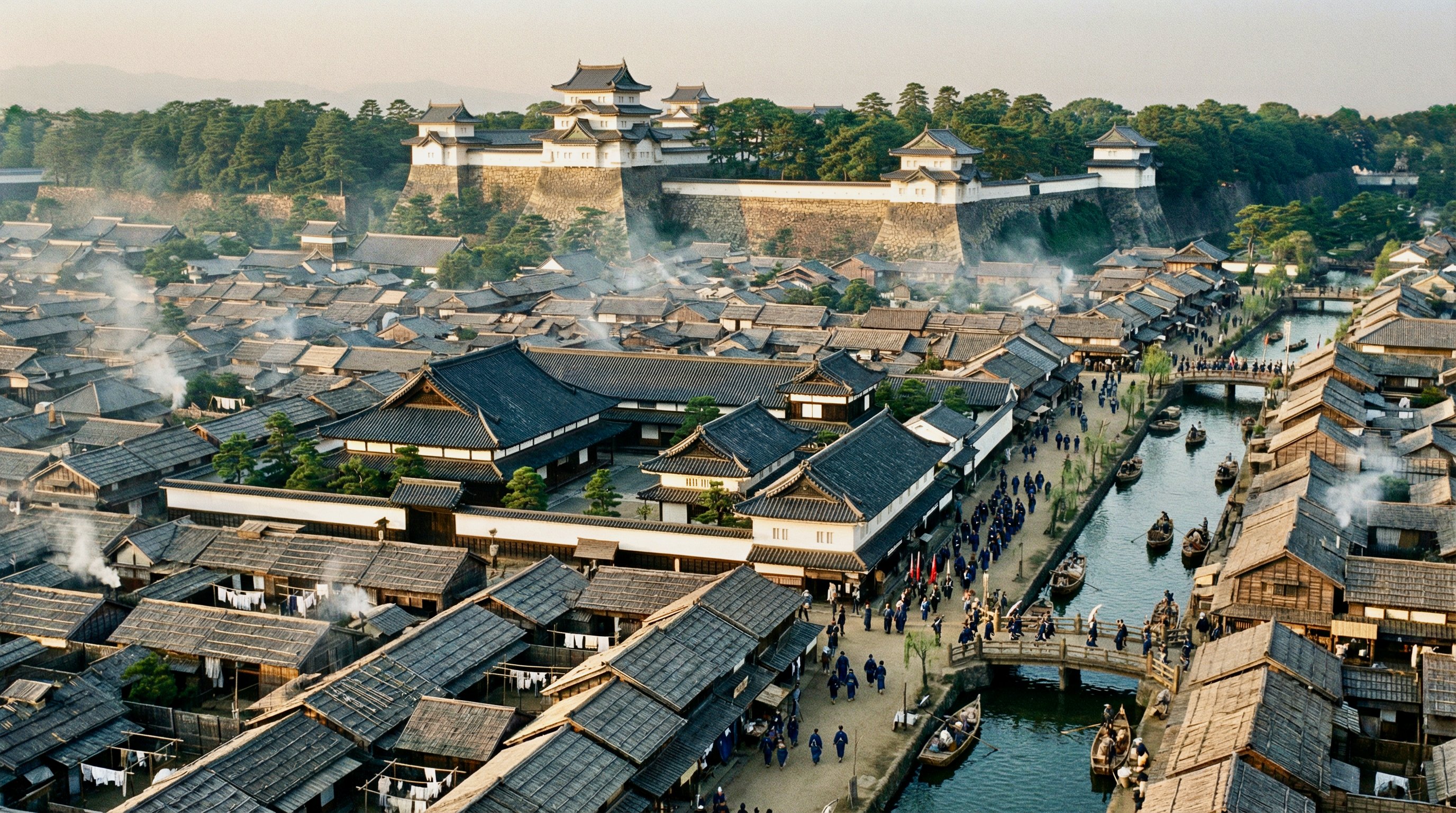 Edo Period Towns in Nano Banana Pro - AI generated image