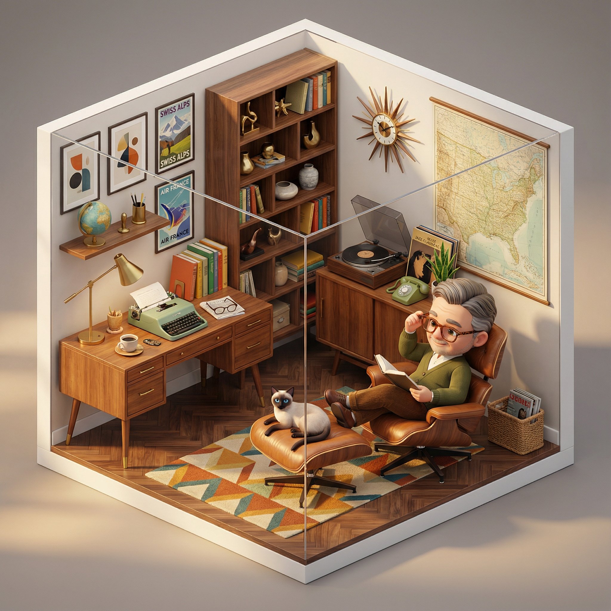 Ancient Style 3D Architectural Miniature - AI generated image