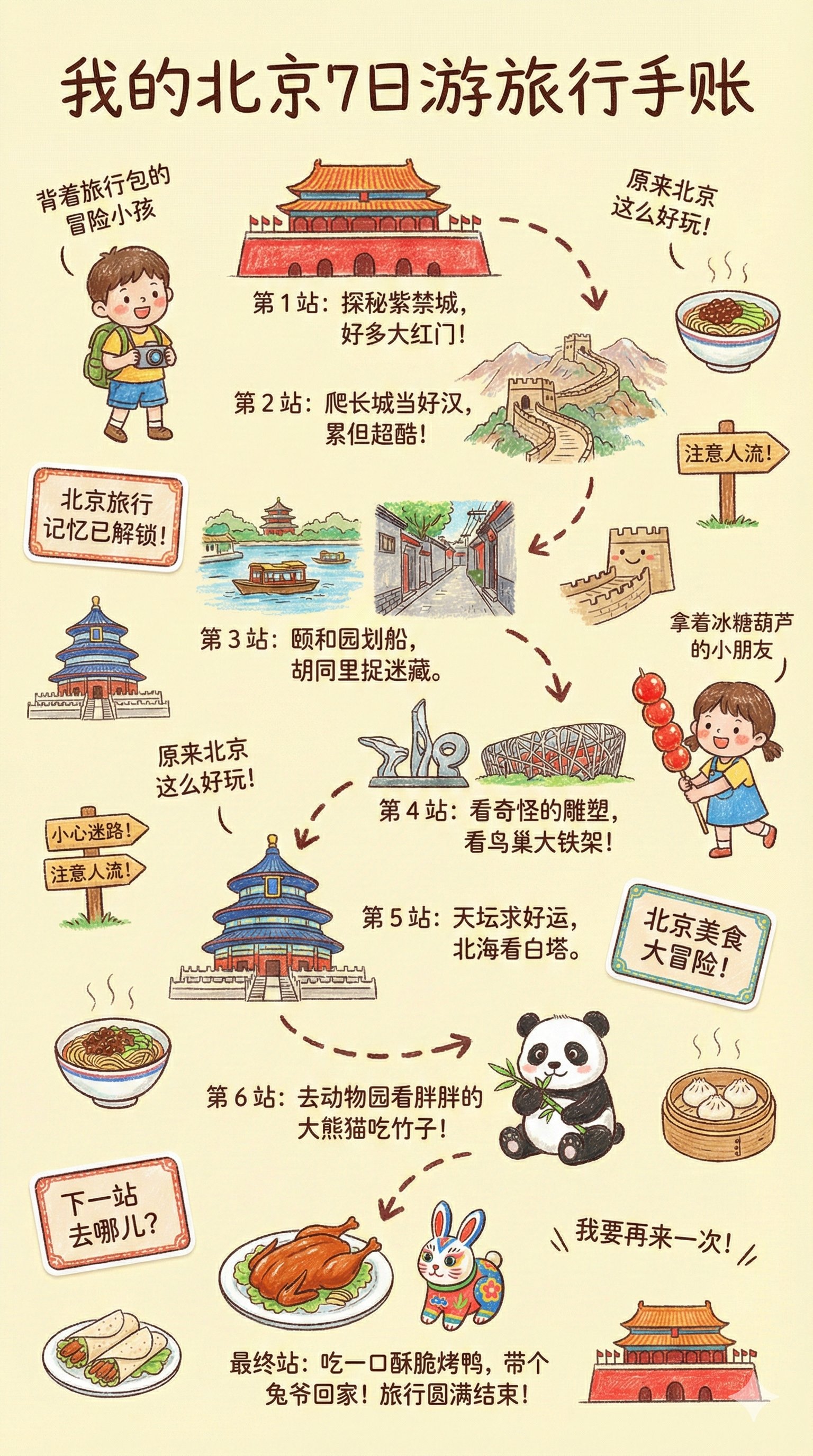 Kids' Crayon Travel Journal Illustration - AI generated image