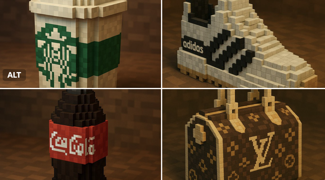 Branded Minecraft Style - AI generated image