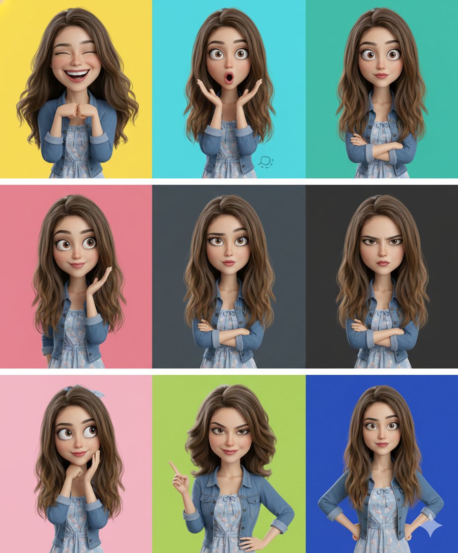 Create a Set of Fun 3D Caricatures of Yourself - AI generated image