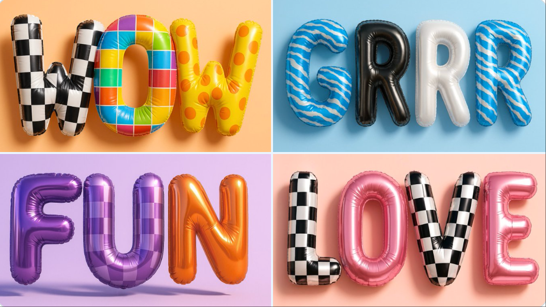 Birthday Balloon Text Shape - AI generated image