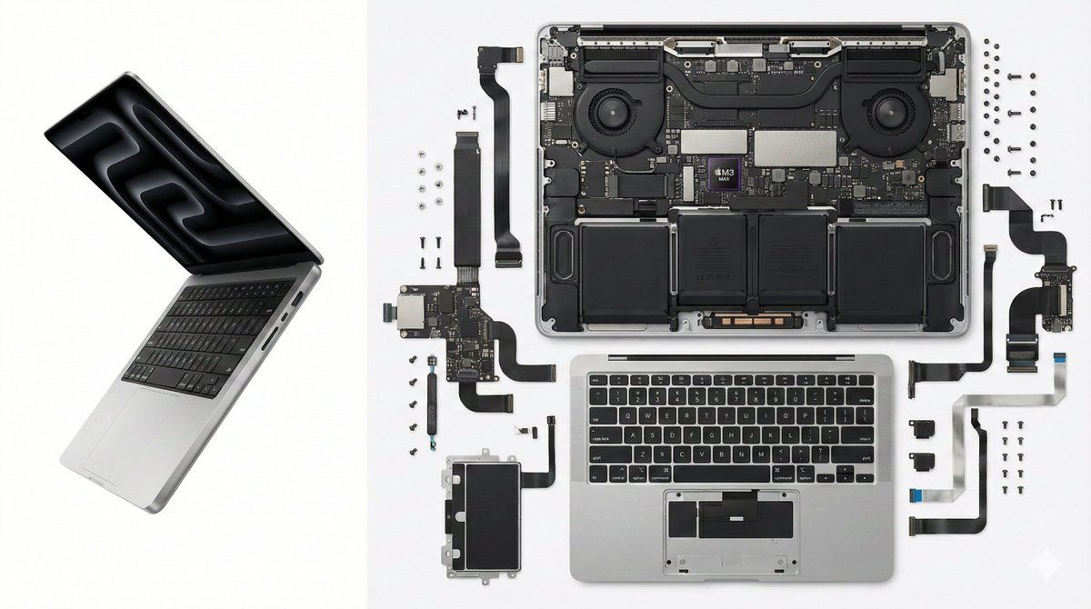 MacBook Pro Teardown - AI generated image