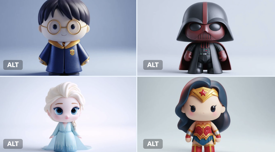 Quirky 3D Vinyl Toy - AI generated image