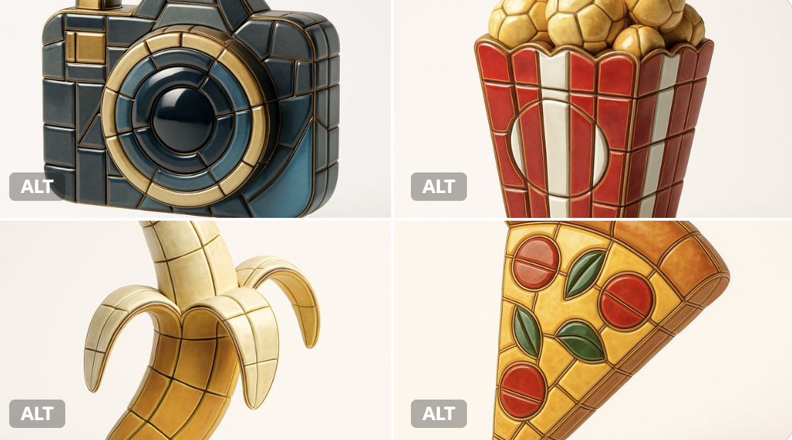 Enamel Mosaic Tile Style - AI generated image