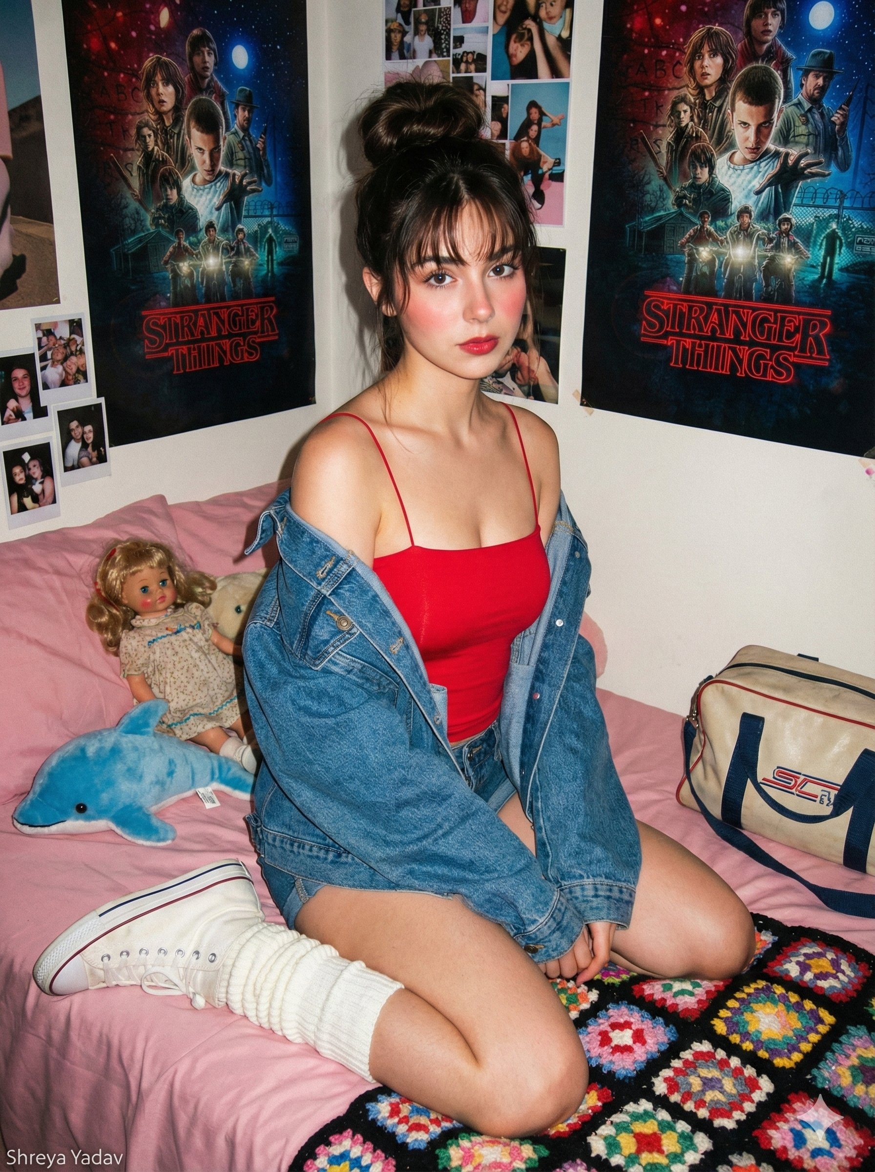 Retro 90s Bedroom Snapshot - AI generated image