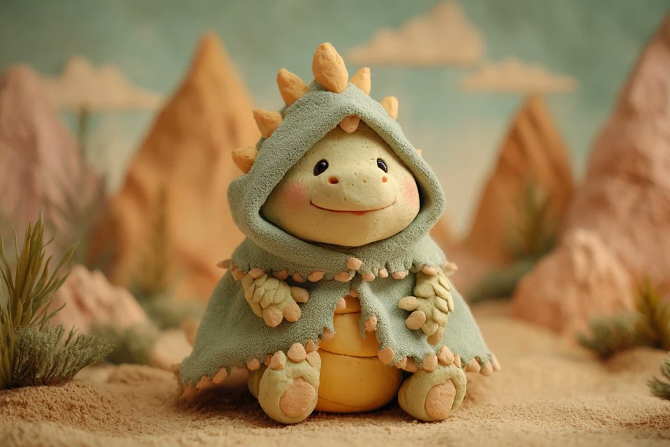 Playful Claymation Baby - AI generated image