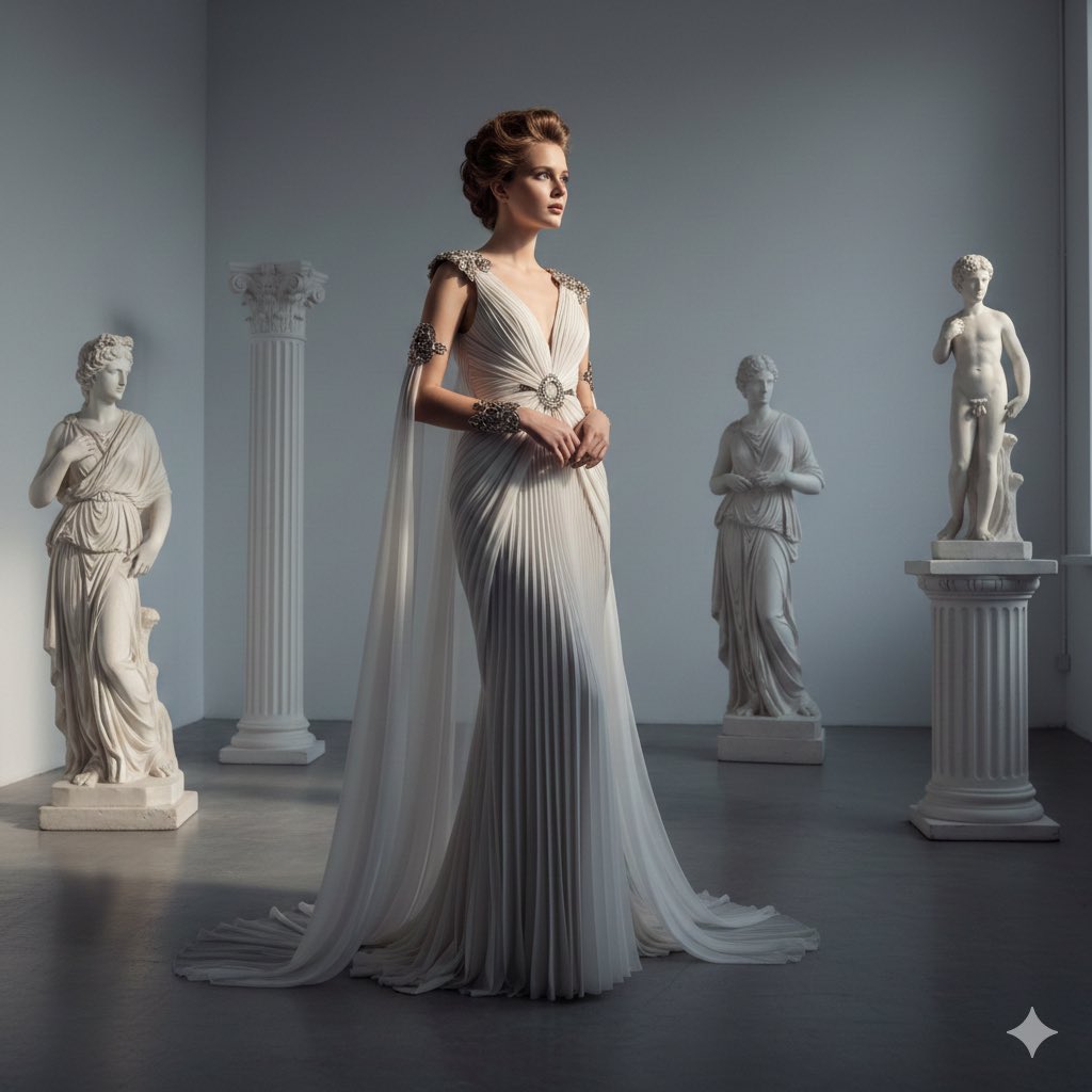 3.0 Nano Banana - Neoclassical High-Fashion Photography - AI generated image