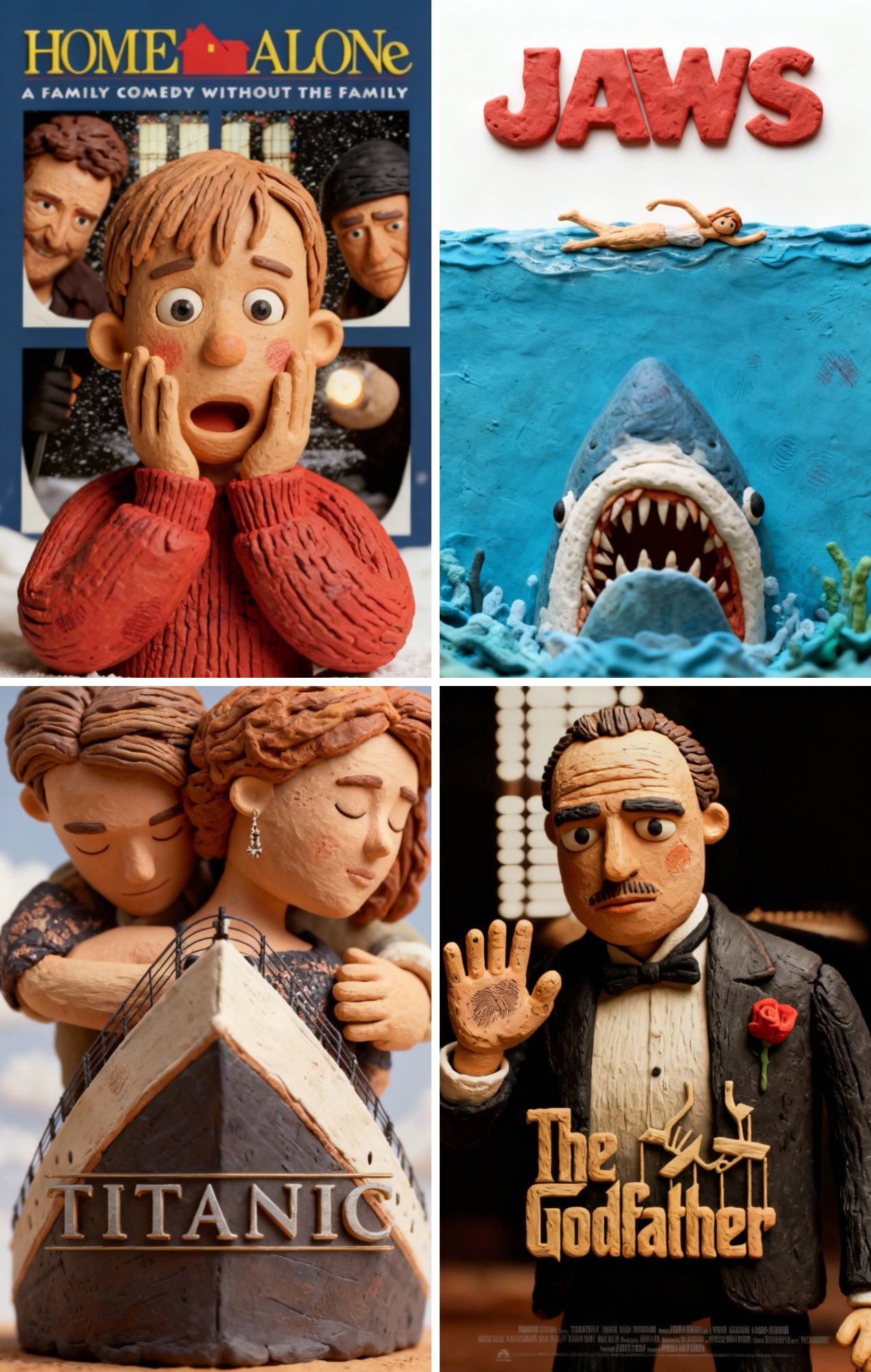 Redesign Movie Poster into Claymation Style - AI generated image