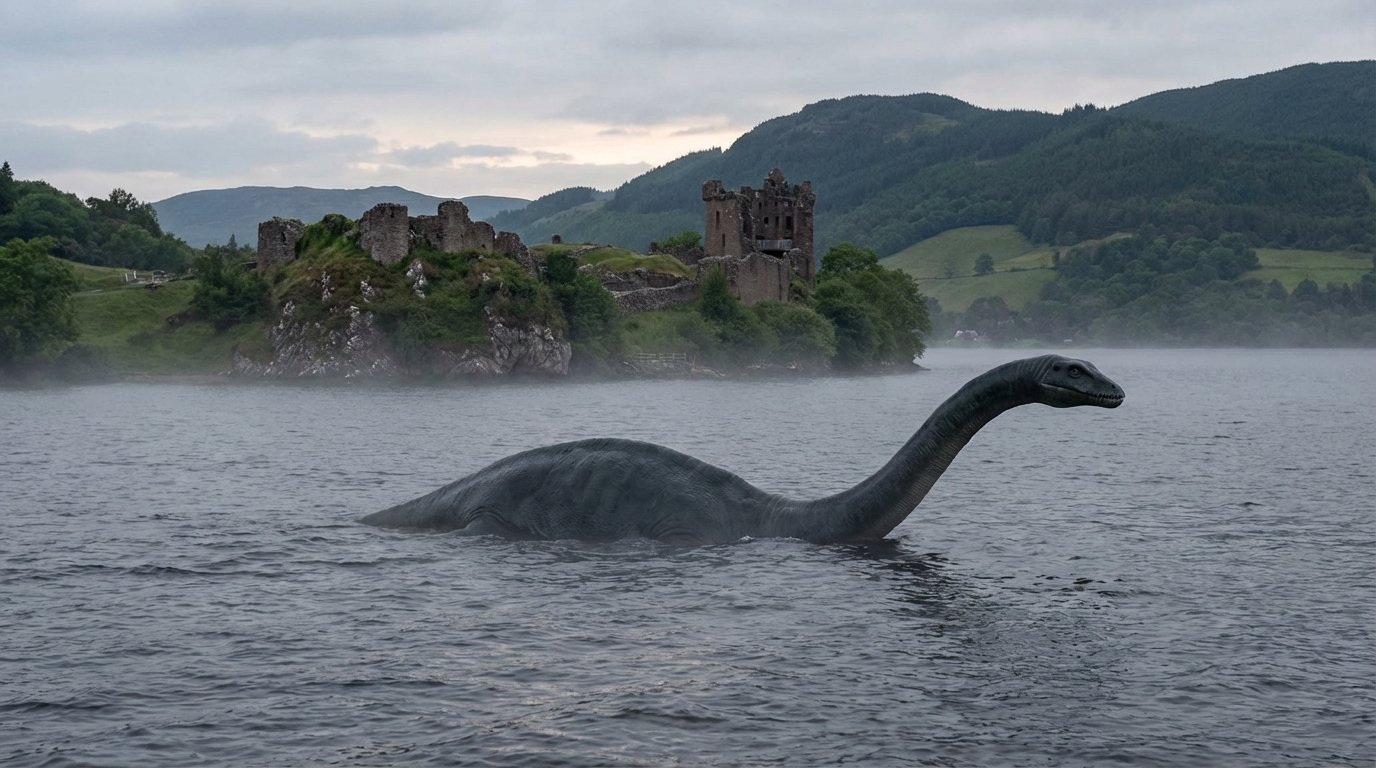 Nano Banana's Imagined Loch Ness Monster - AI generated image