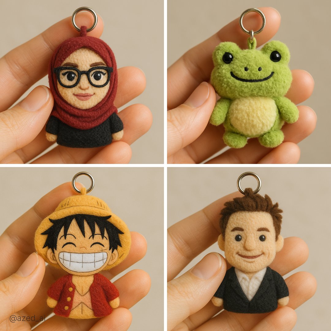 Custom Plush Keychain - AI generated image