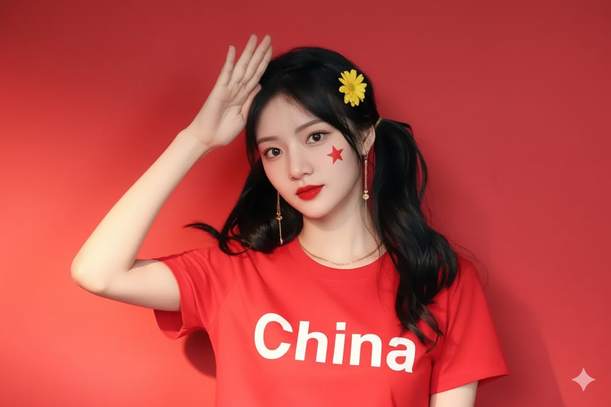 China Red Selfie Photo - AI generated image