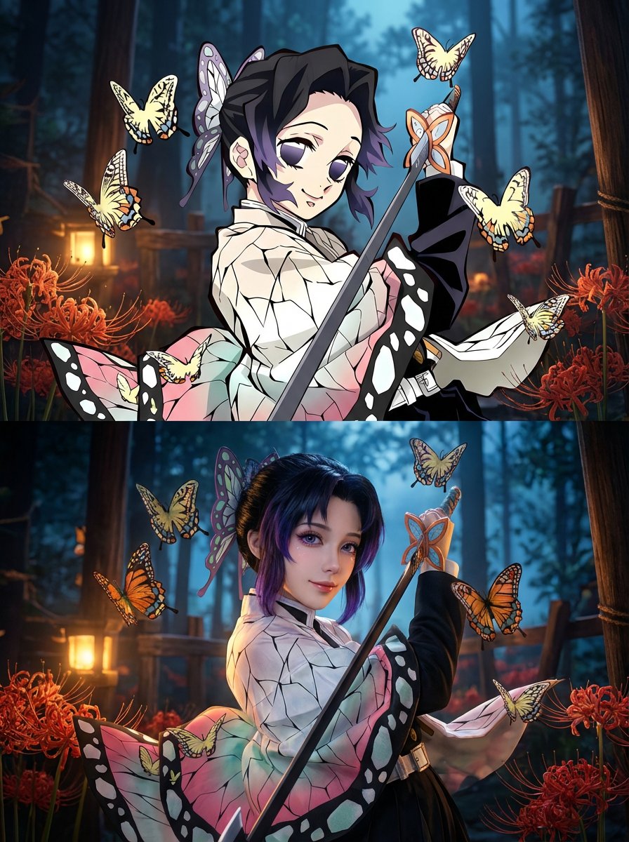 Butterfly Ninja Hyper-Realistic Transformation Image - AI generated image