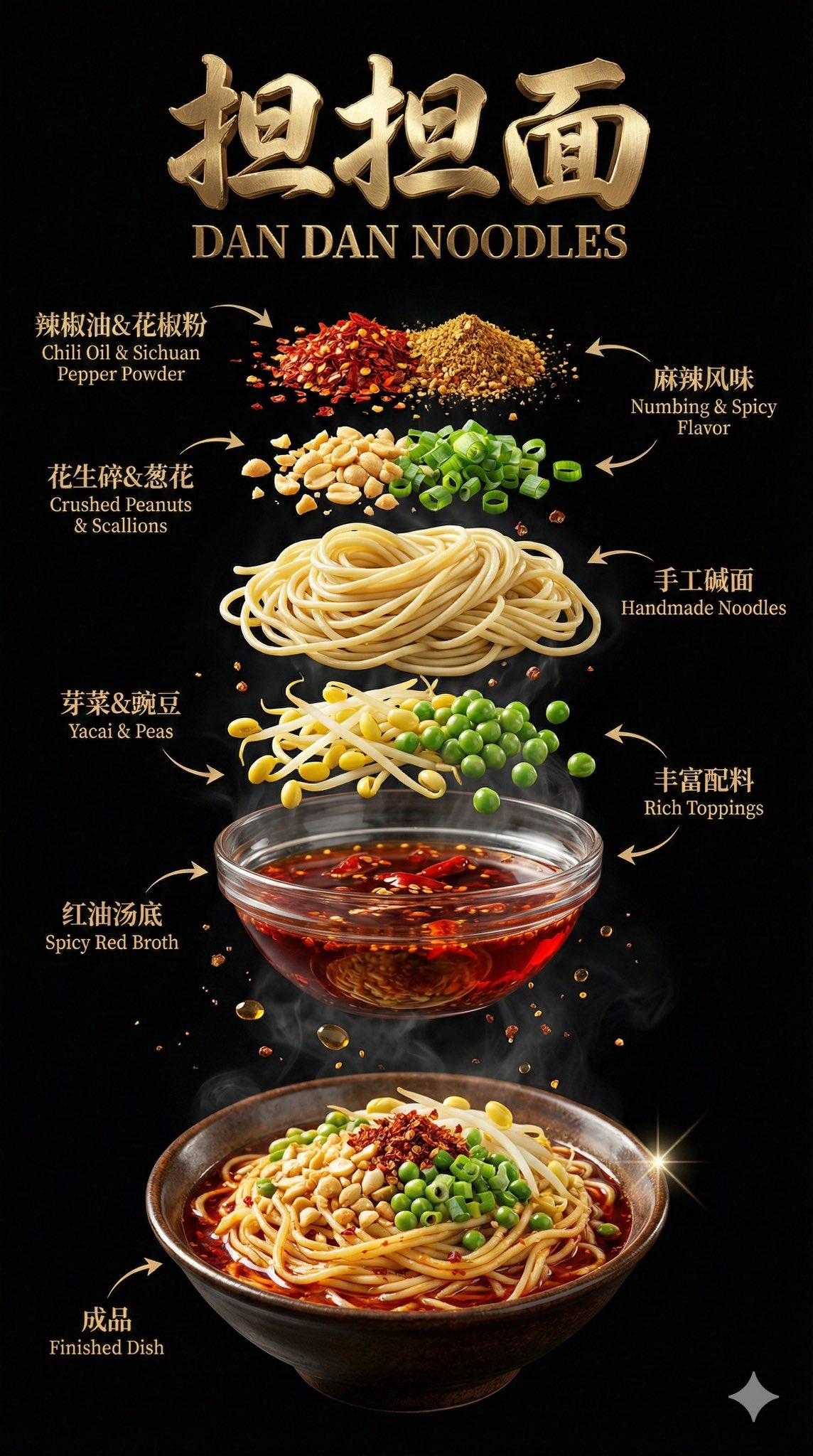 Dan Dan Noodles Premium Poster - AI generated image