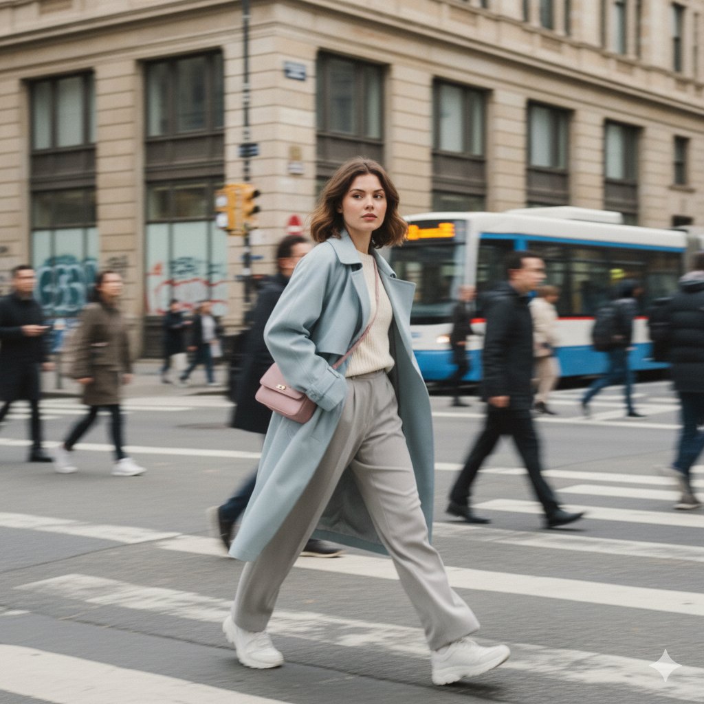 Cinematic Street Beauty Photography - AI generated image