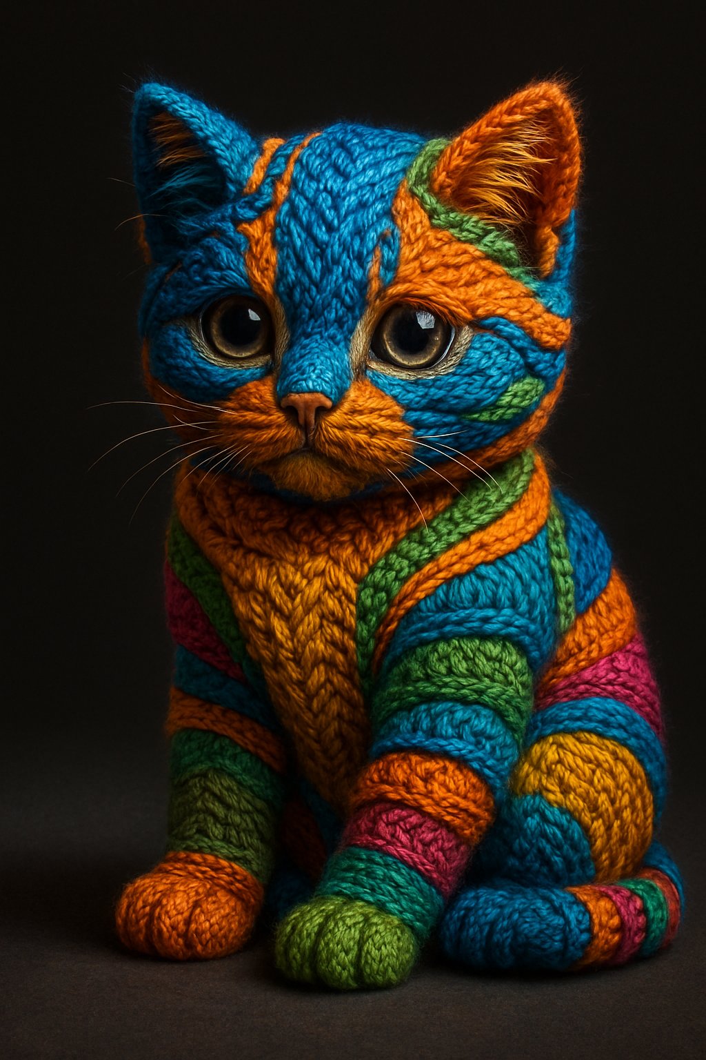 Colorful Knitting - AI generated image