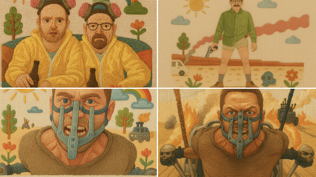 Embroidery Illustration Style - AI generated image