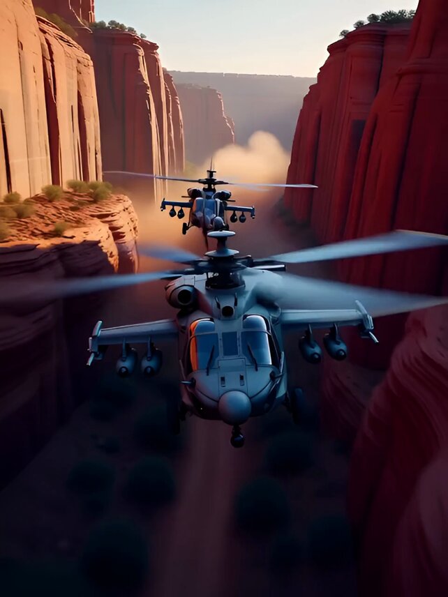 Canyon Chase - AI generated image