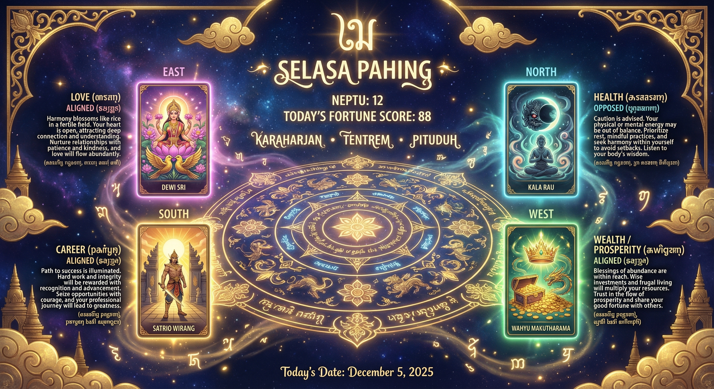 Javanese Horoscope Image Generation: Magical Visual Art - AI generated image
