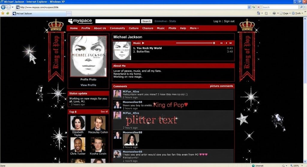 Nano Banana Pro: Create a MySpace Page Screenshot - AI generated image