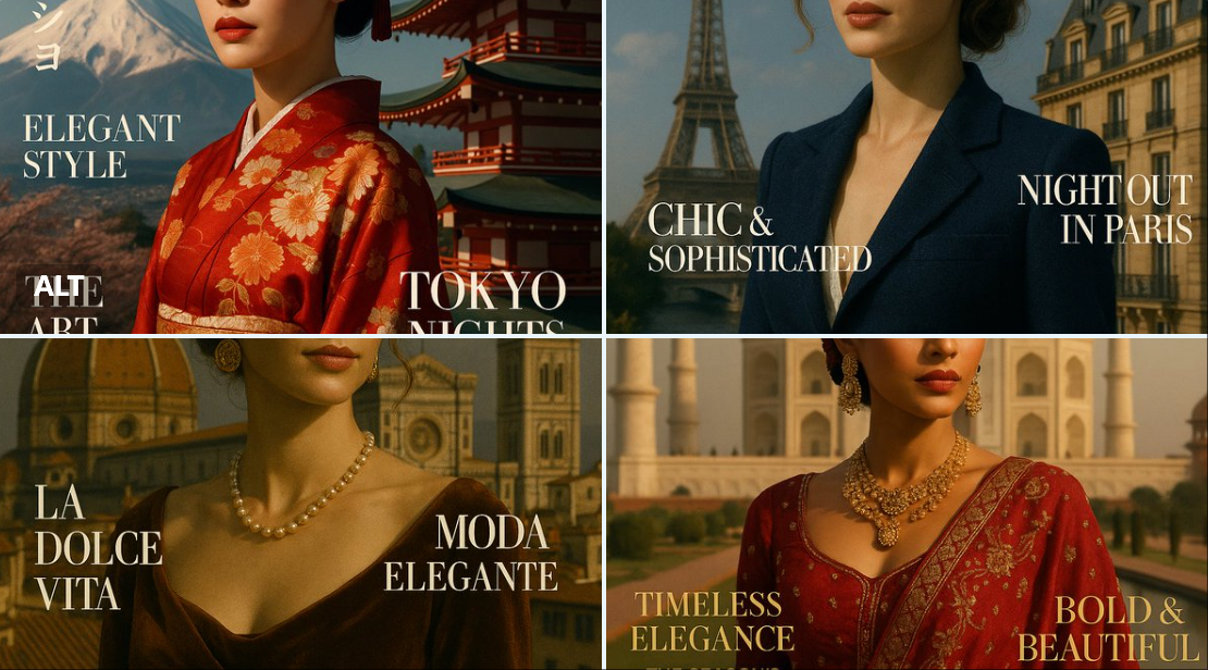 Own Country Landmark Fashion Magazine - AI generated image