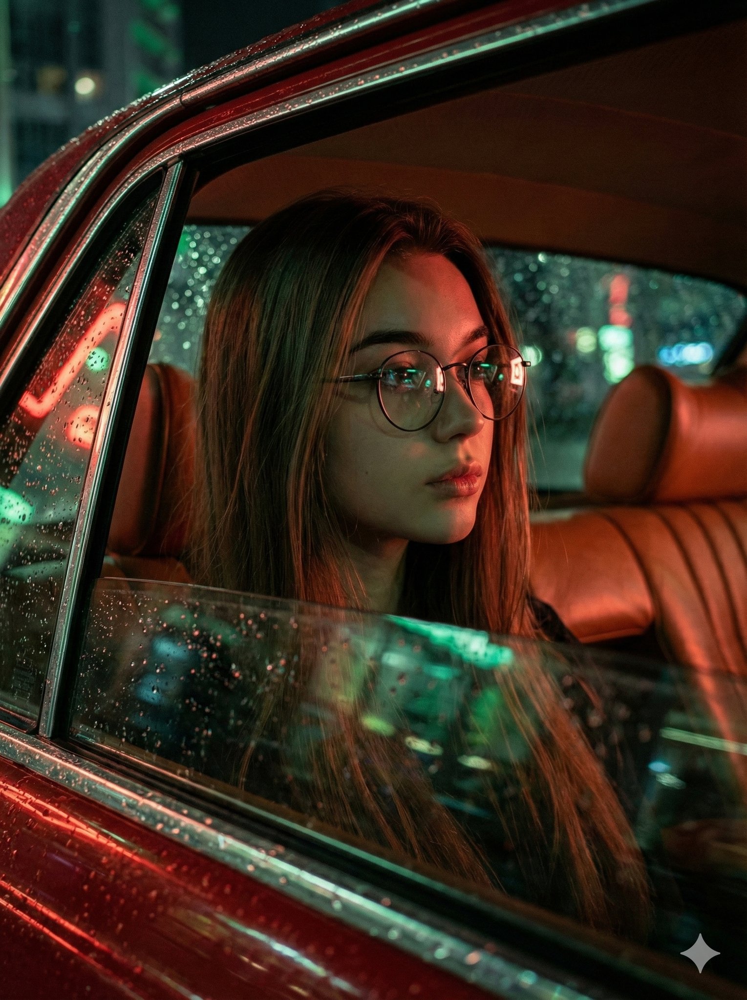 Cinematic Hyper-Realistic Portrait of a Young Woman - AI generated image