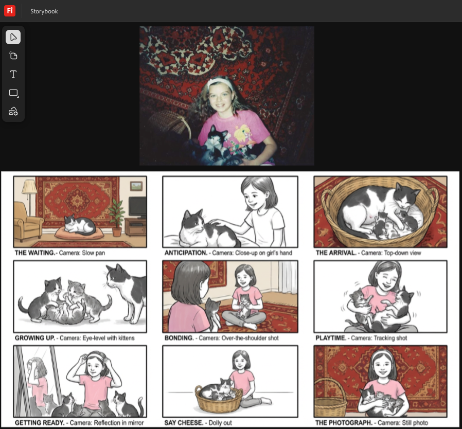 Create a Storybook with Your Childhood Photo: Google DeepMind Nano Banana Pro + Adobe Firefly Boards - AI generated image