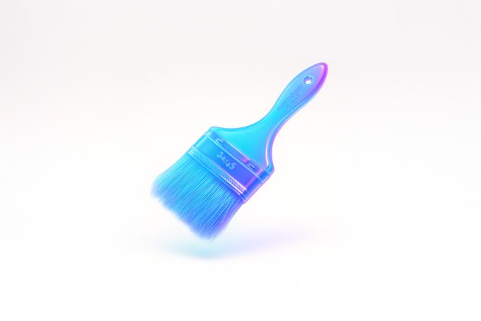 Floating Glass Neon 3D - AI generated image