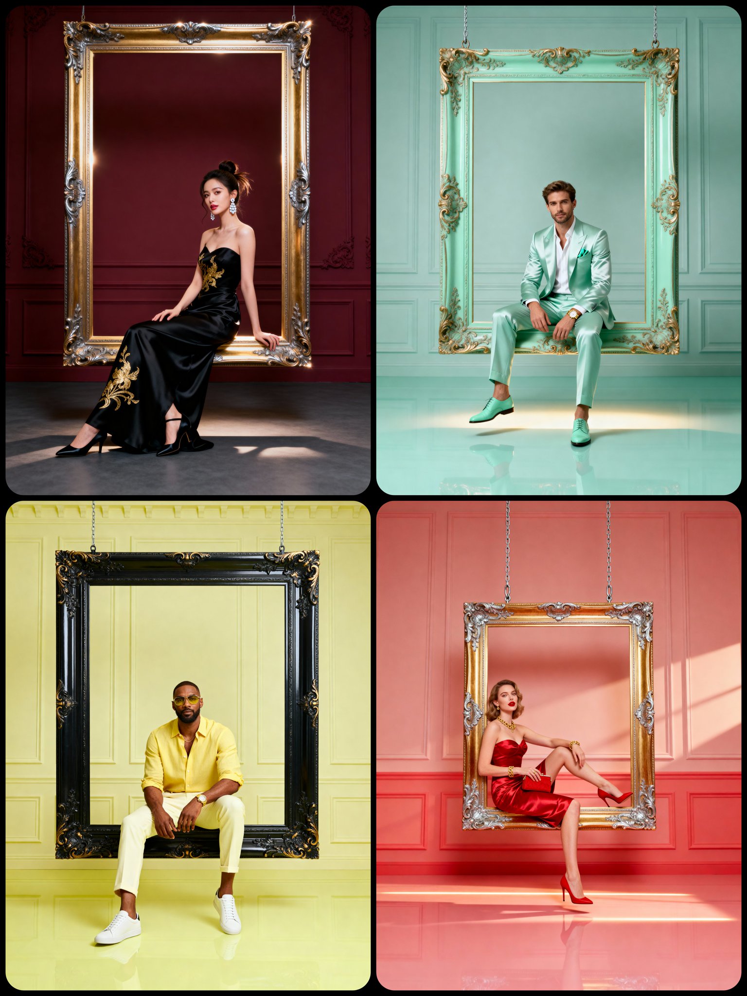A Luxurious High Fashion Portrait - AI generated image