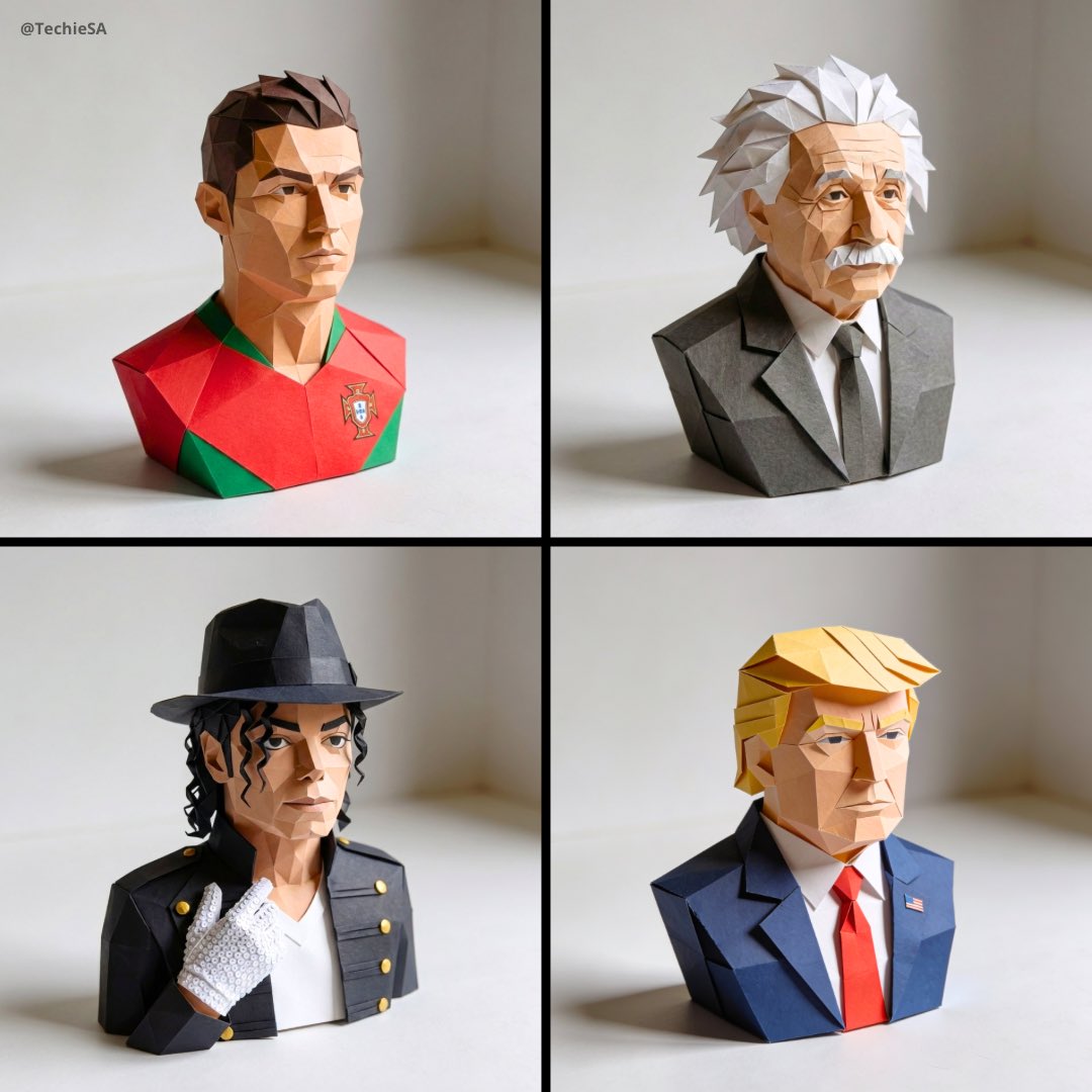 Origami Characters - AI generated image