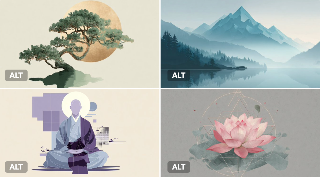 Geometric Zen - AI generated image