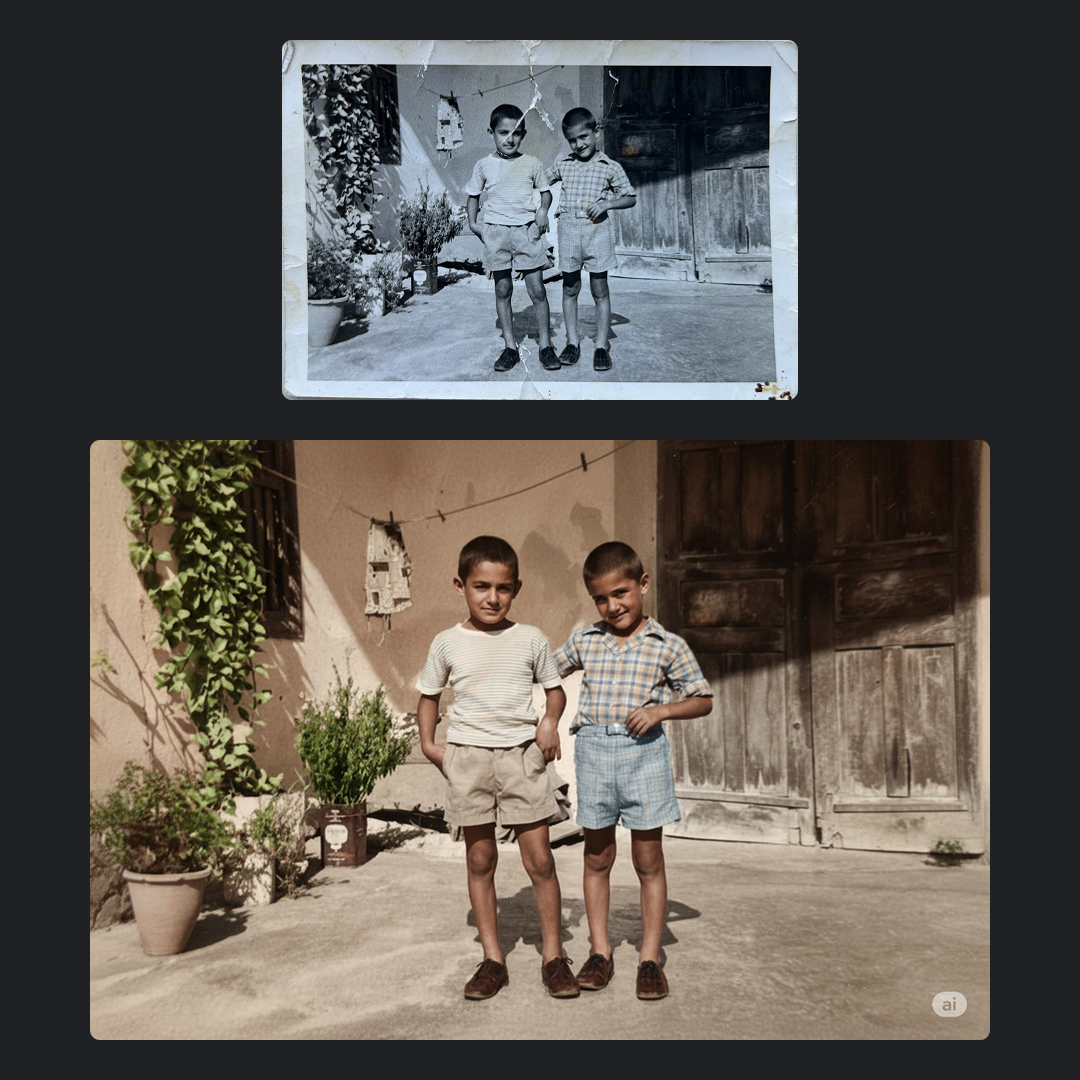 Reviving Old Photos: Capturing Past Moments Again - AI generated image