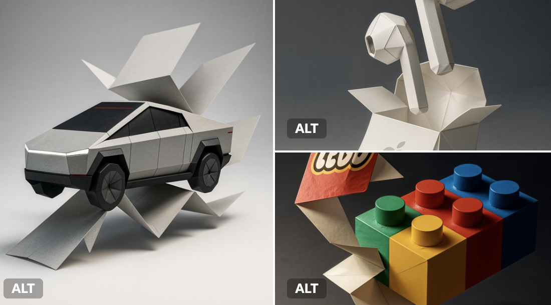 Brand Folded Paper - AI generated image