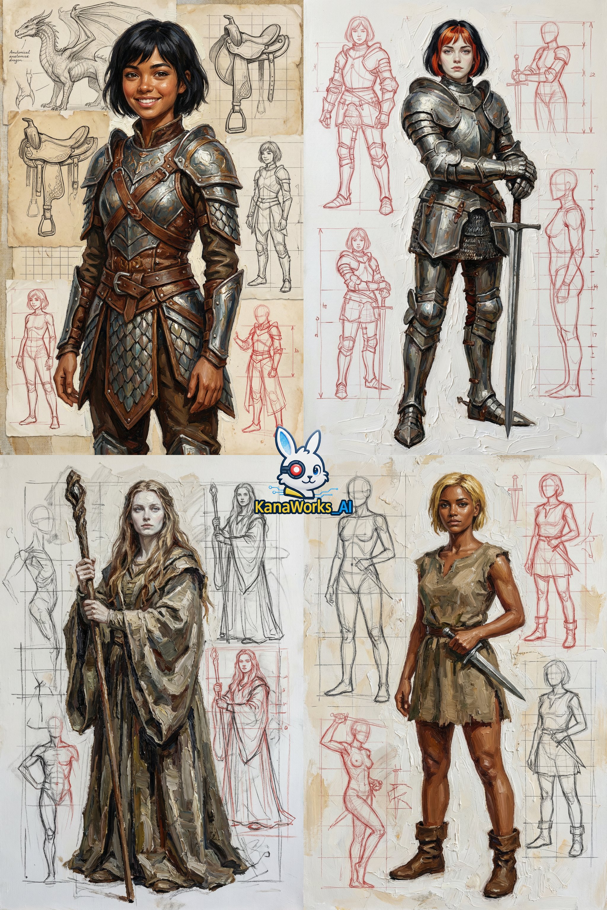 Nano Banana Pro Character Design Sketch Draft - AI generated image