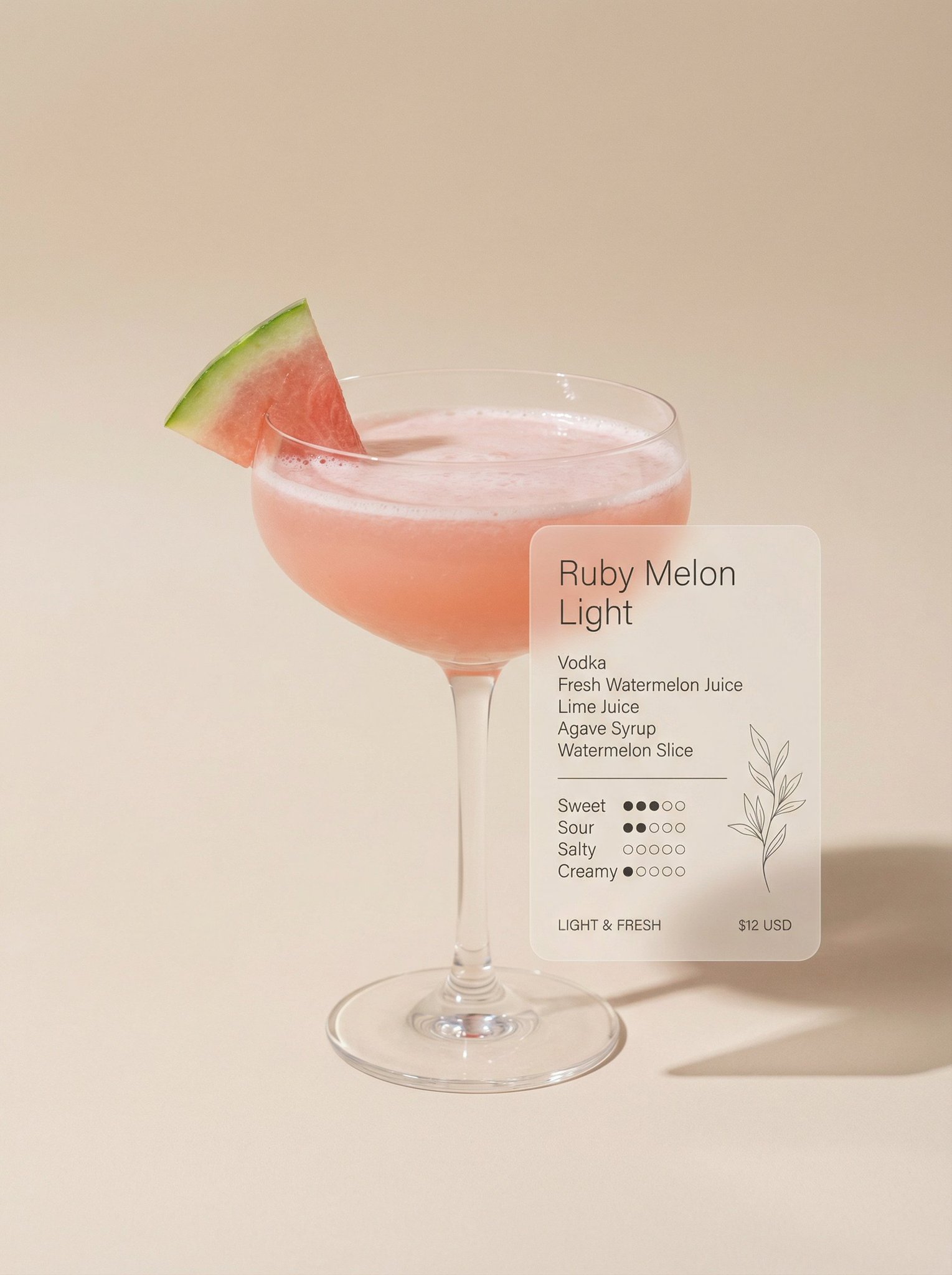 Minimalist Cocktail Photography - AI generated image