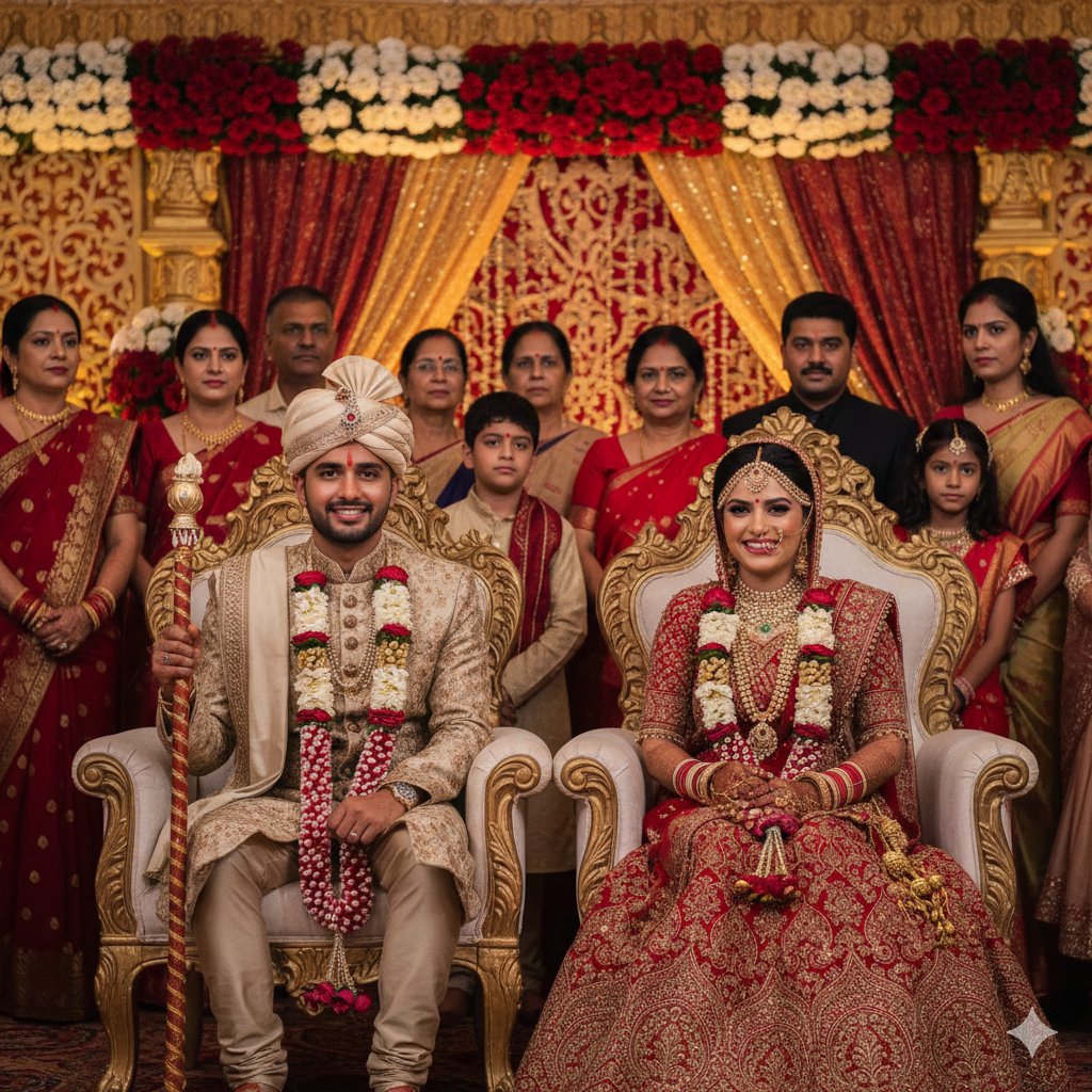 Indian Wedding Scene - AI generated image
