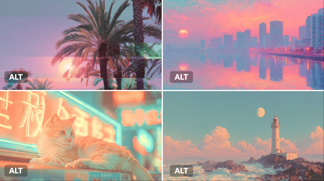 Dreamy Vaporwave Distortion - AI generated image