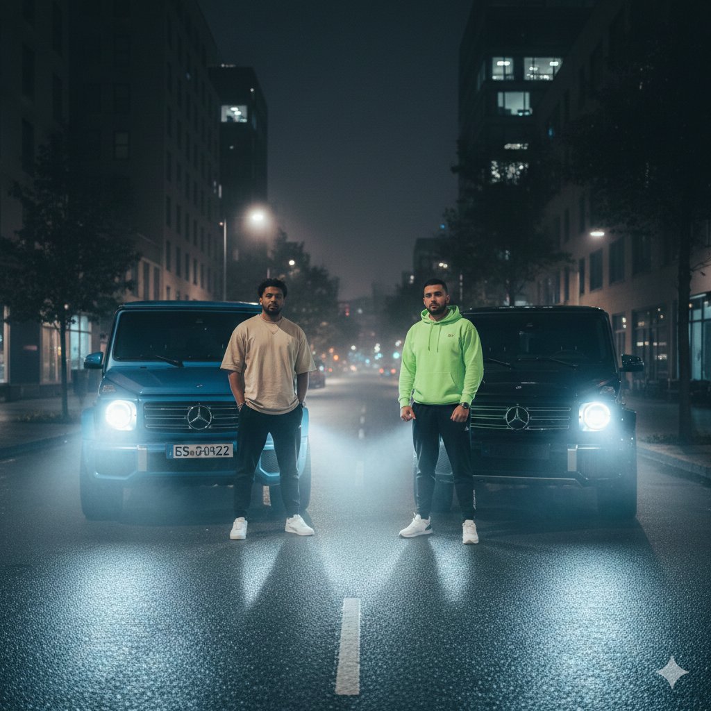 Gemini Nano banana Pro - Urban Night Street Portrait - AI generated image