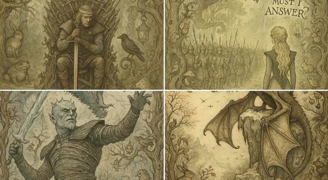1920s Arthur Rackham Style Fairy Tale Illustration - AI generated image