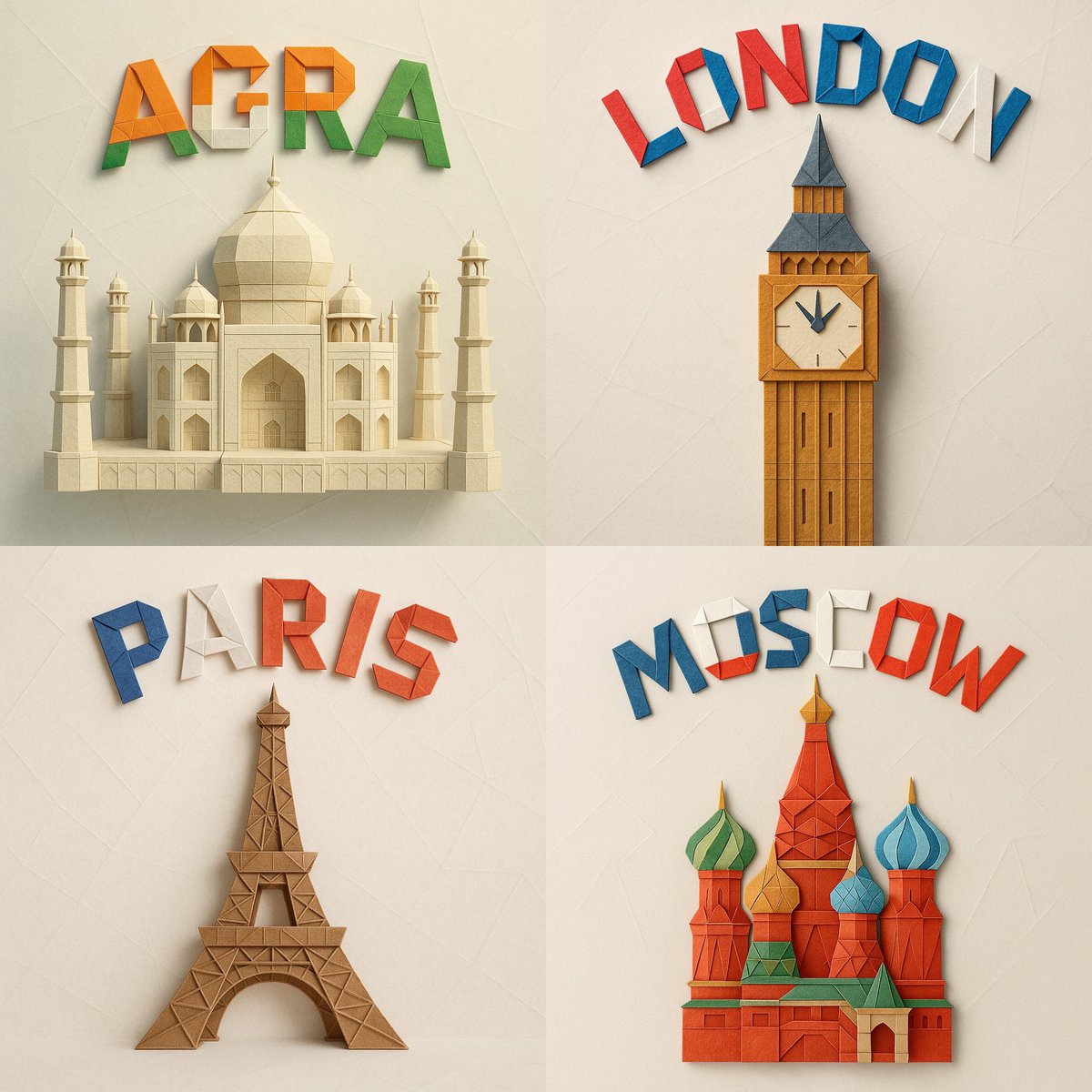 Exquisite Paper Art Origami Model - AI generated image