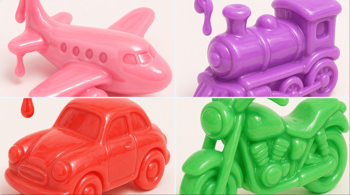 Toy Truck Made of Slime - AI generated image