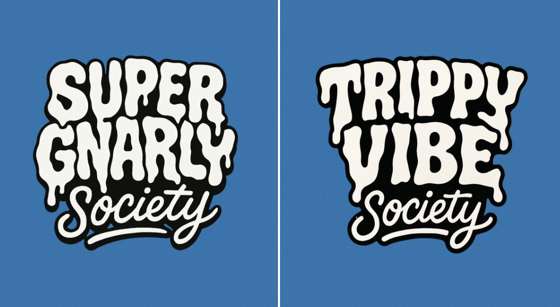 Cartoon Style Text Logo - AI generated image
