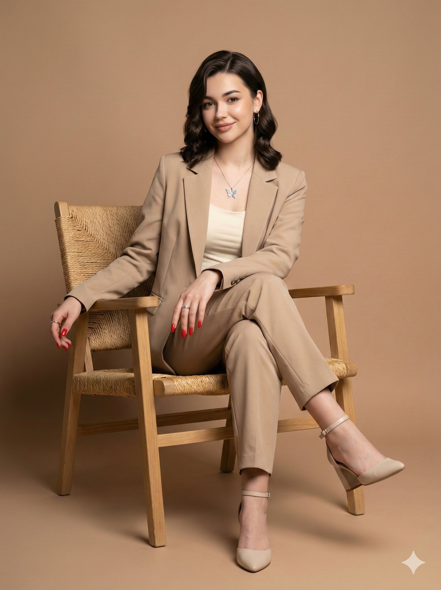 Professional Studio Portrait of a Woman - AI generated image