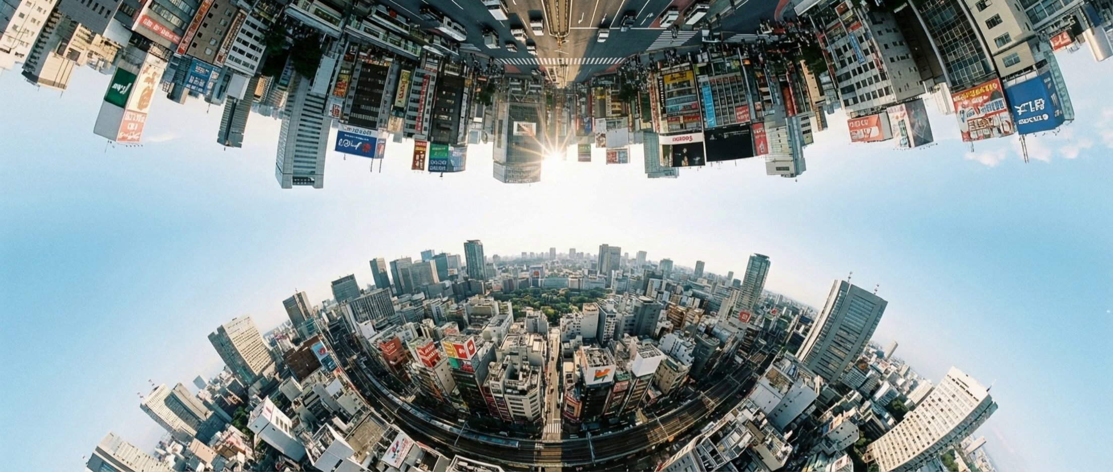 Nano Banana Pro Test: Ultra-Wide-Angle Photograph from the Surface of a Tiny Habitable Planetoid - AI generated image