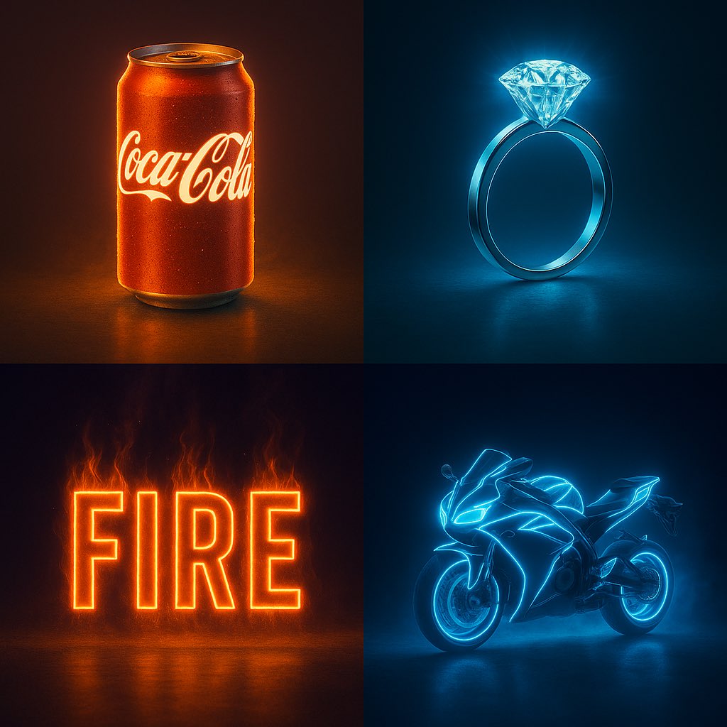 Neon Effect Poster - AI generated image