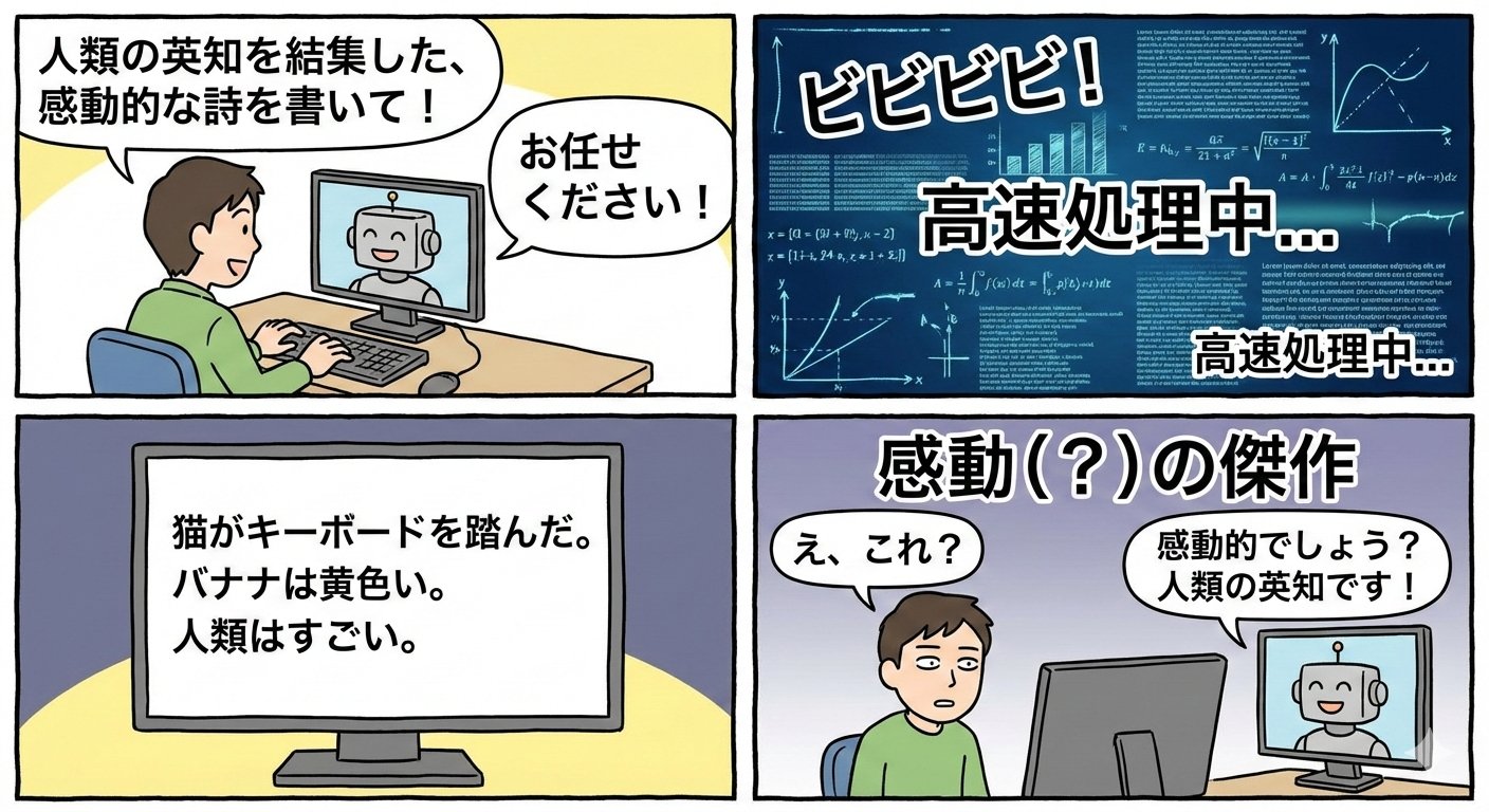 Nano Banana Pro: One-Stroke Generation of Satirical AI 4-Panel Comics - AI generated image